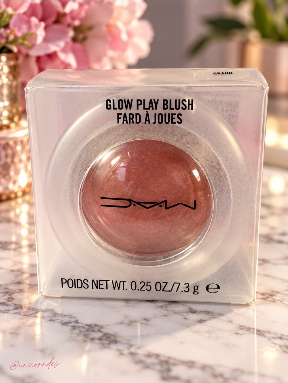 💗 MAC Glow Play Blush Grand 0.25 oz Full Size New in Box
